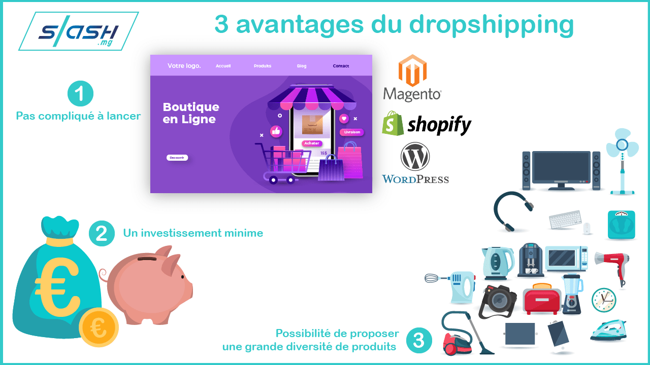 3 avantages du dropshipping | slash.mg