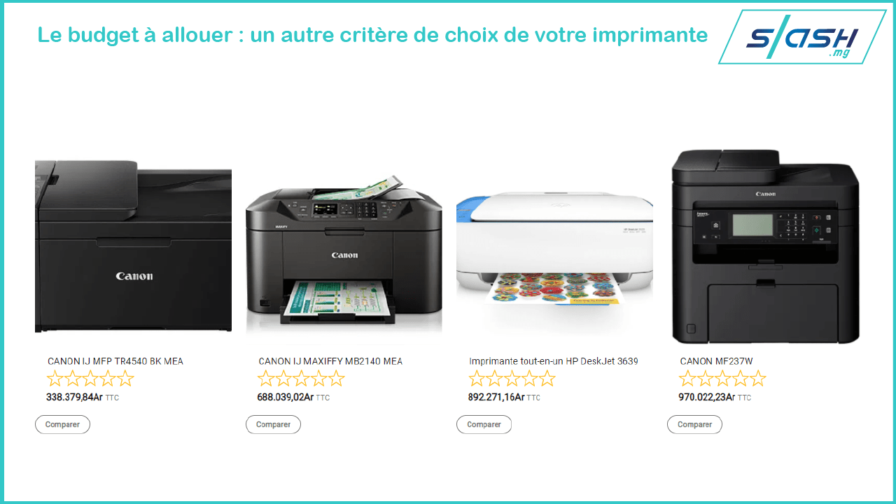 Comment bien choisir son imprimante ? 5 Le budget à allouer un autre critère de choix de votre imprimante